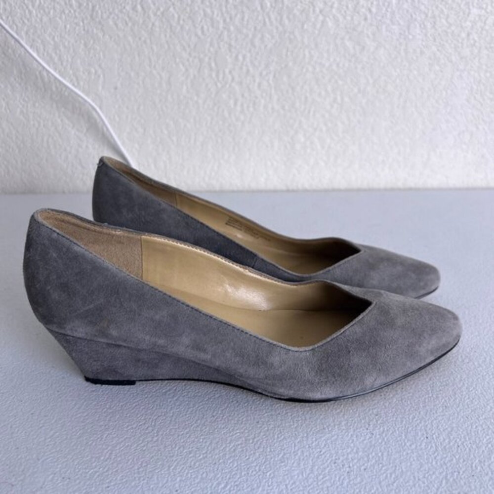 Talbots Wedge heel grey suede size 6.5 narrow. RESERVED. NOT FOR SALE